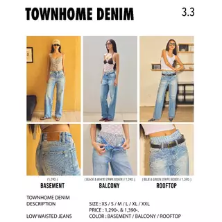 TGDA.CO - กางเกงยีนส์เอวต่ำ Body Girl รุ่น Townhome Denim (พร้อมส่ง)