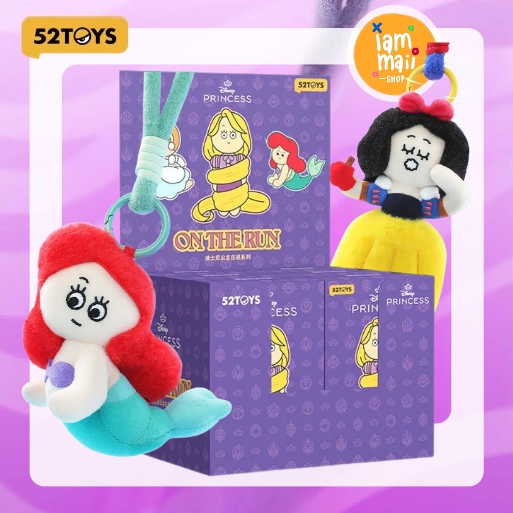 [ยกกล่อง] 52TOYS Disney Princess on the Run Plush Keychain พร้อมส่ง