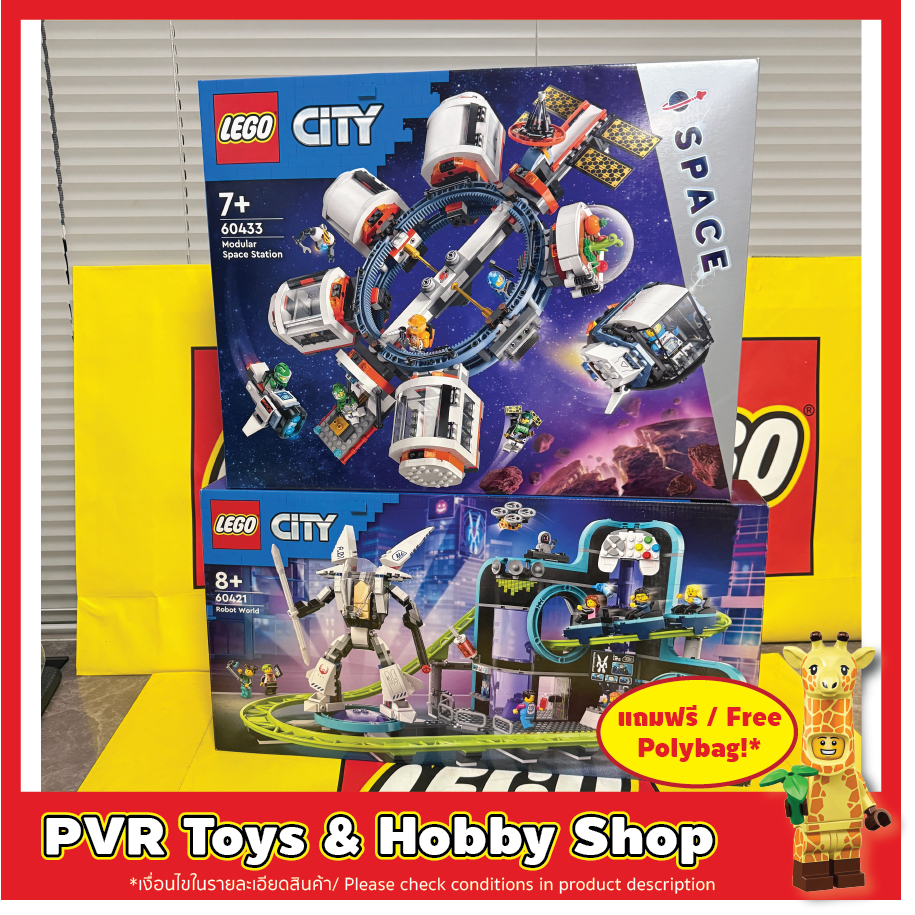 LEGO® 60421 60432 60433 CITY Robot Roller Coaster Command Rover and Crane Loader Modular Space Stati