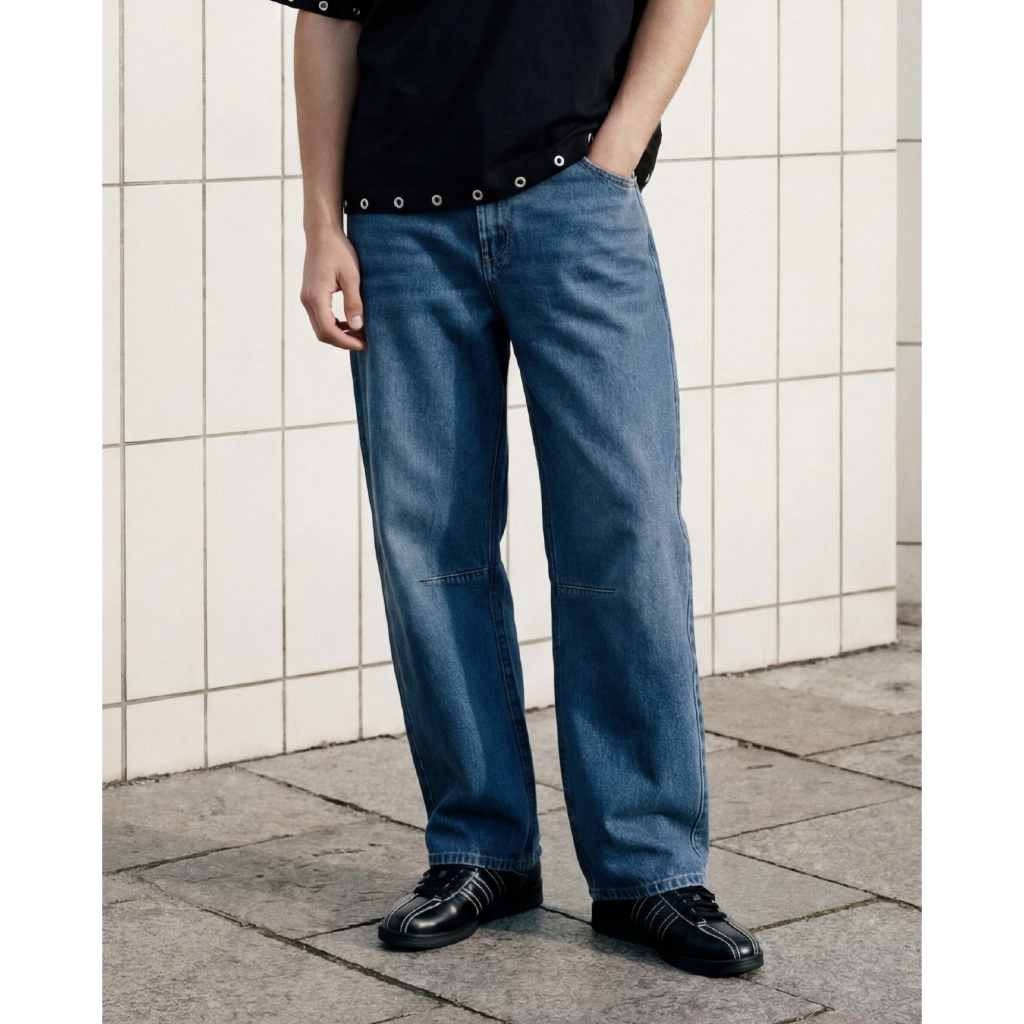 [PRE-ORDER จัดส่ง 14 พ.ค] BELLAHOUSE – ANDY BARREL JEANS (2 COLORS) กางเกงยีนส์ขายาวทรงบาร์เรล