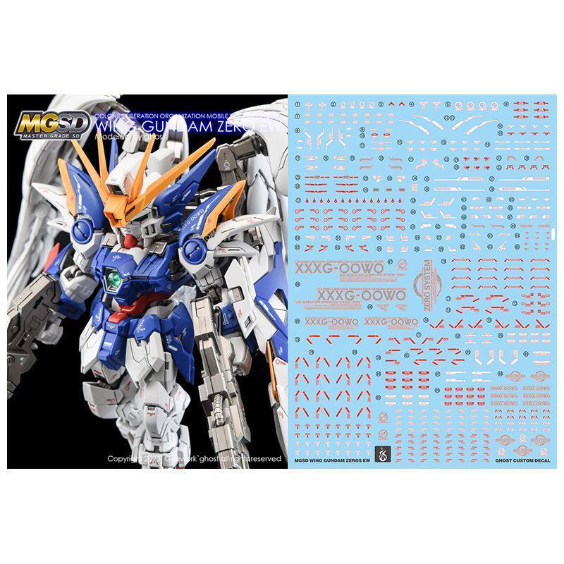 ✅พร้อมส่ง🔥 ดีคอลน้ำ DECAL [GHOST] MGSD Wing Zero EW สะท้อนแสงแบล็คไลด์