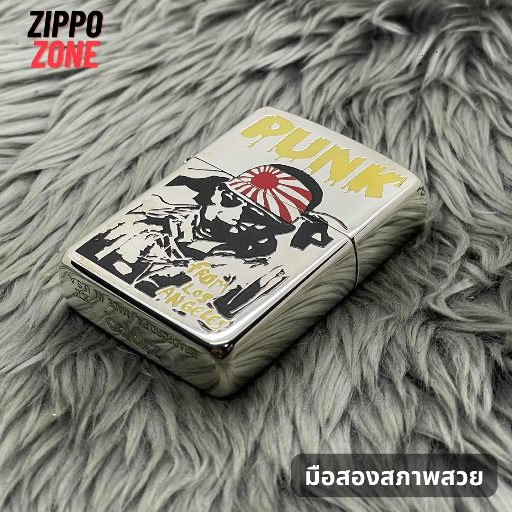 Zippo แท้ มือสอง Punk สภาพสวย | ไฟแช็ค Zippo USA ของแท้ | พร้อมส่ง