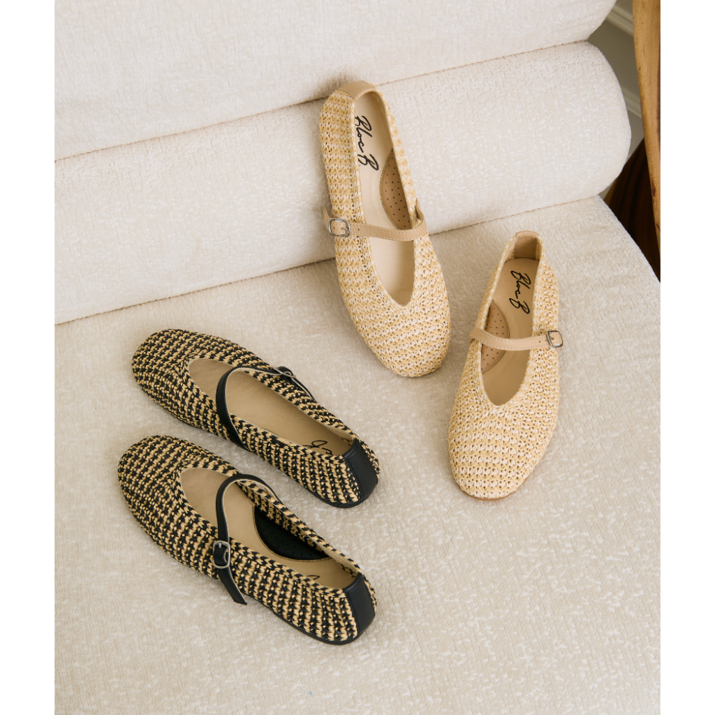 Bloc B. Becca - Raffia Flats ทรง Mary Jane ยอดฮิต ตอนรับซัมเมอร์