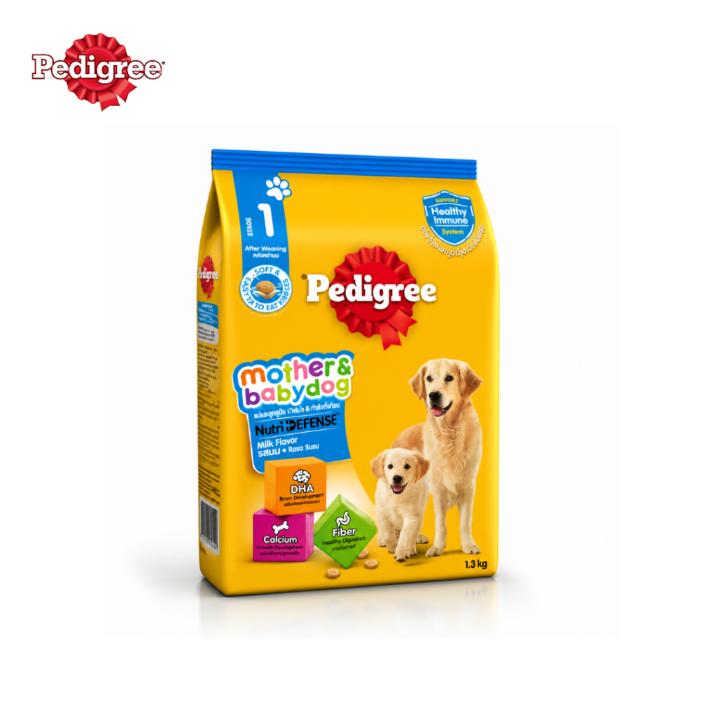 PEDIGREE อาหารสุนัขเม็ดลูกสุนัข 1.3kg บำรุงการเจริญเติบโต สุขภาพแข็งแรง Puppy Food Petus Kingkaew