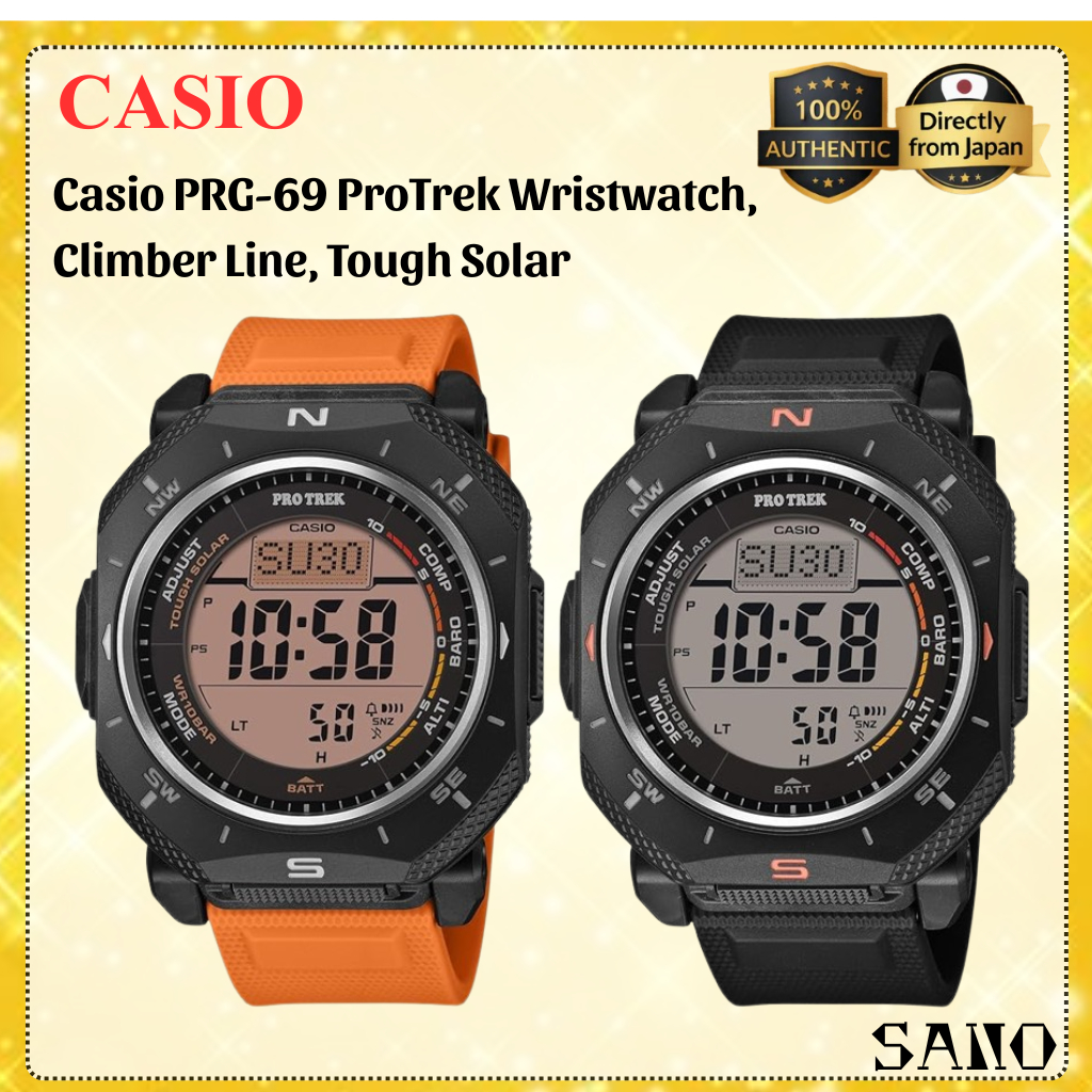 CASIO PRO TREK PRG-69 Climber Line Tough Solar Outdoor Watch Men's Altimeter Compass Japan