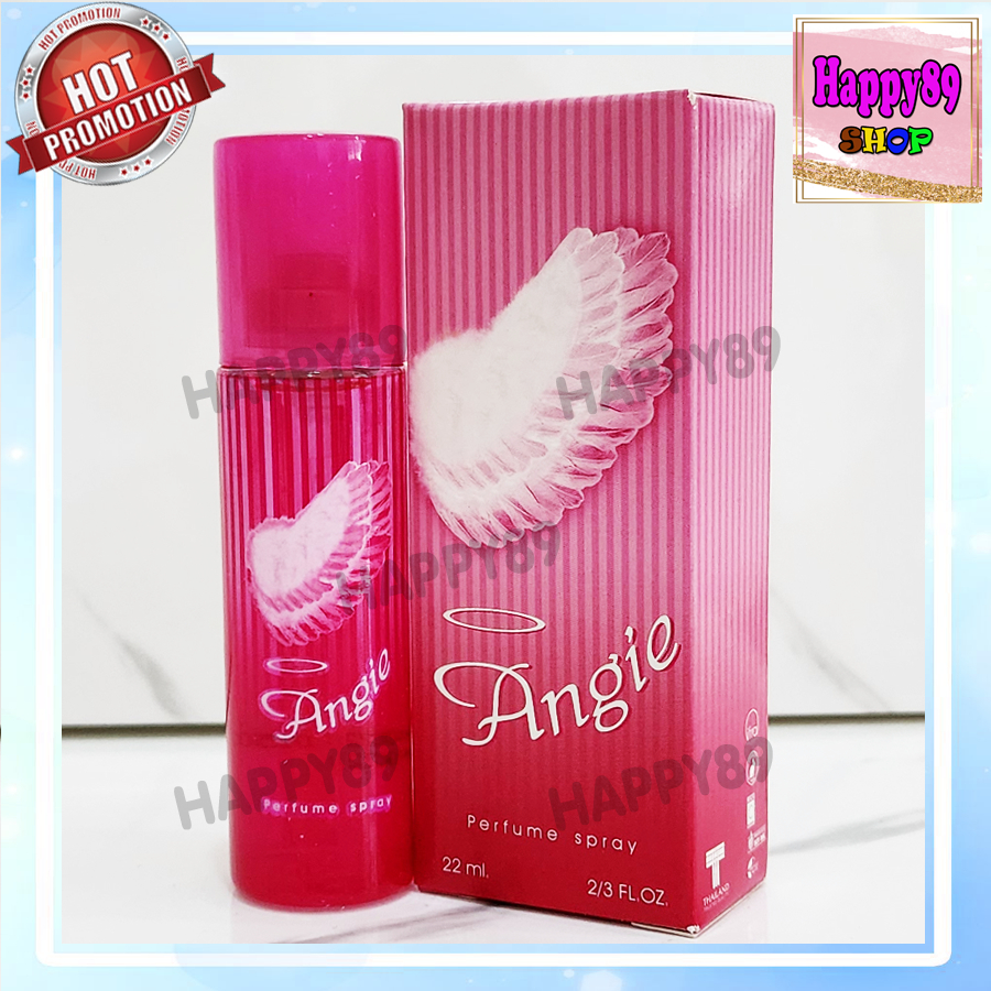 💥ส่งฟรี มีราคาส่ง น้ำหอม แองจี้ ชมพู เพอร์ฟูม สเปรย์ กล่องชมพู Angie Perfume SPRAY น้ำหอม ปีกนางฟ้า ขวดชมพู 22 ml.