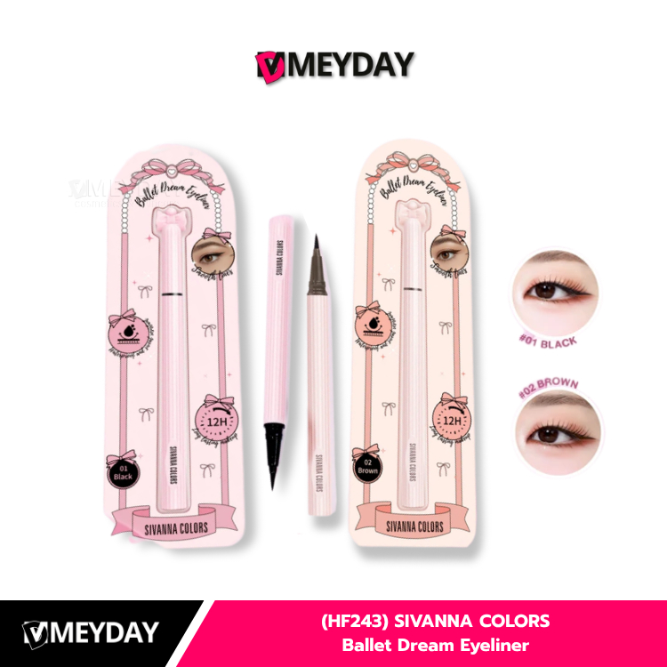 (HF243) SIVANNA COLORS Ballet Dream Eyeliner ซีเวนน่า คัลเลอร์ส บัลเล่ต์ ดรีม อายไลเนอร์ 0.8g
