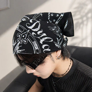 ผ้าพันคอ Bandana ผ้าฝ้าย Cotton ลายวินเทจ 55×55 ซม. สายแฟชั่นสตรีท