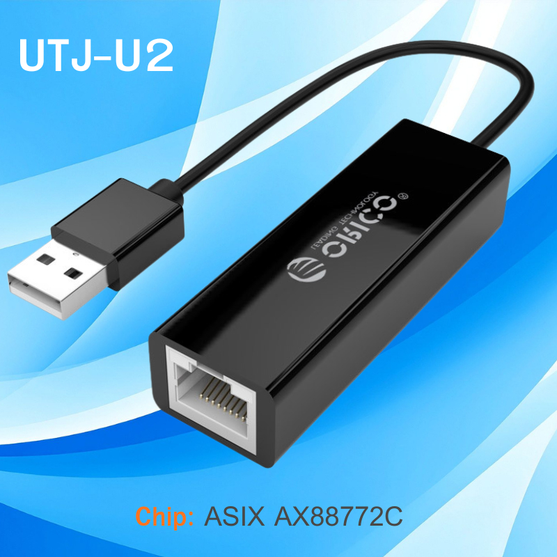 ORICO USB LAN UTJ-U2 10/100  Chip Asix AX88772C ไม่ต้องลง dri ver support Proxmox Windows linux และระบบ Network ทั่วไป