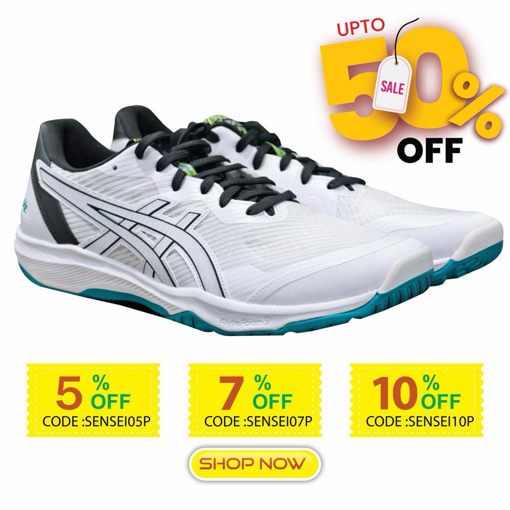 🌈✨ใส่โค้ดSENSEI10Pลด10%🌈✨รองเท้าวอลเลย์เอสิคASICS ROTE JAPAN LYTE FF3 สีWHITE/LAGOON  By SenseiSportsShoes พร้อมส่ง