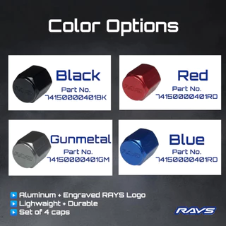 RAYS NEW logo aluminum valve cap 4-piece set【In Stock】