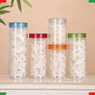 10ชิ้น เซ็ตกระปุกPET Freeแผ่นโฟม ขนาด 65mm ความจุ 160–680ml ทรงกลม วัสดุ Food Grade ใส่เครื่องปรุง อาหาร คุกกี้ ขนม HC65