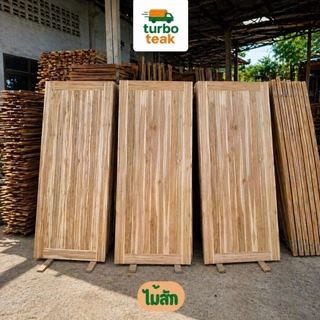 ประตูห้องนอน ประตูห้องน้ำ ไม้สักแท้ ขนาด 80×200 สายฝน โมเดิร์น หนา 3.5 ซม ขอบ 4 นิ้ว ส่งตรงจากโรงงาน