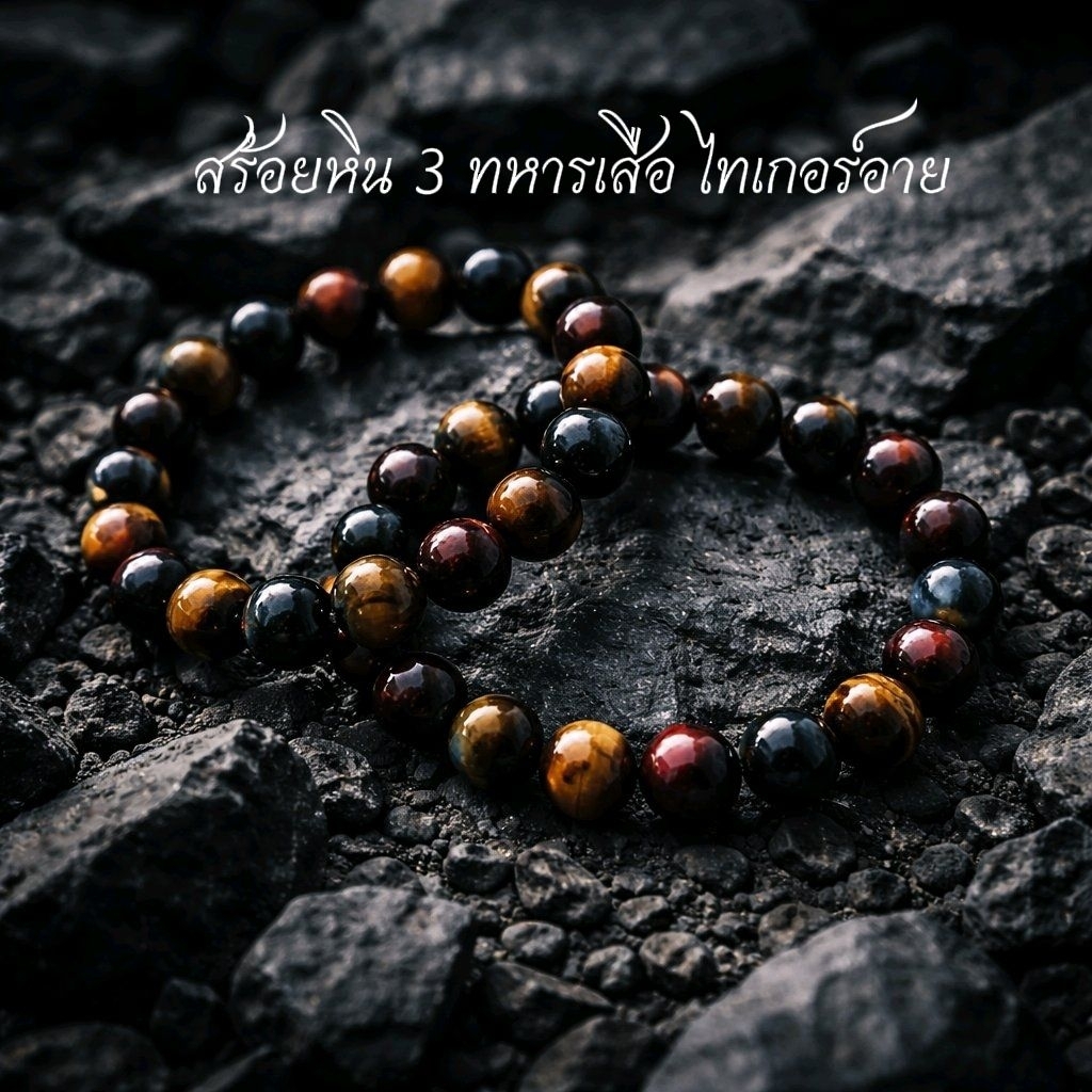 ไทเกอร์อาย‼️สามทหารเสือ ตาเสือ 3 สี มัลติไทเกอร์อาย หินมงคล tiger eye