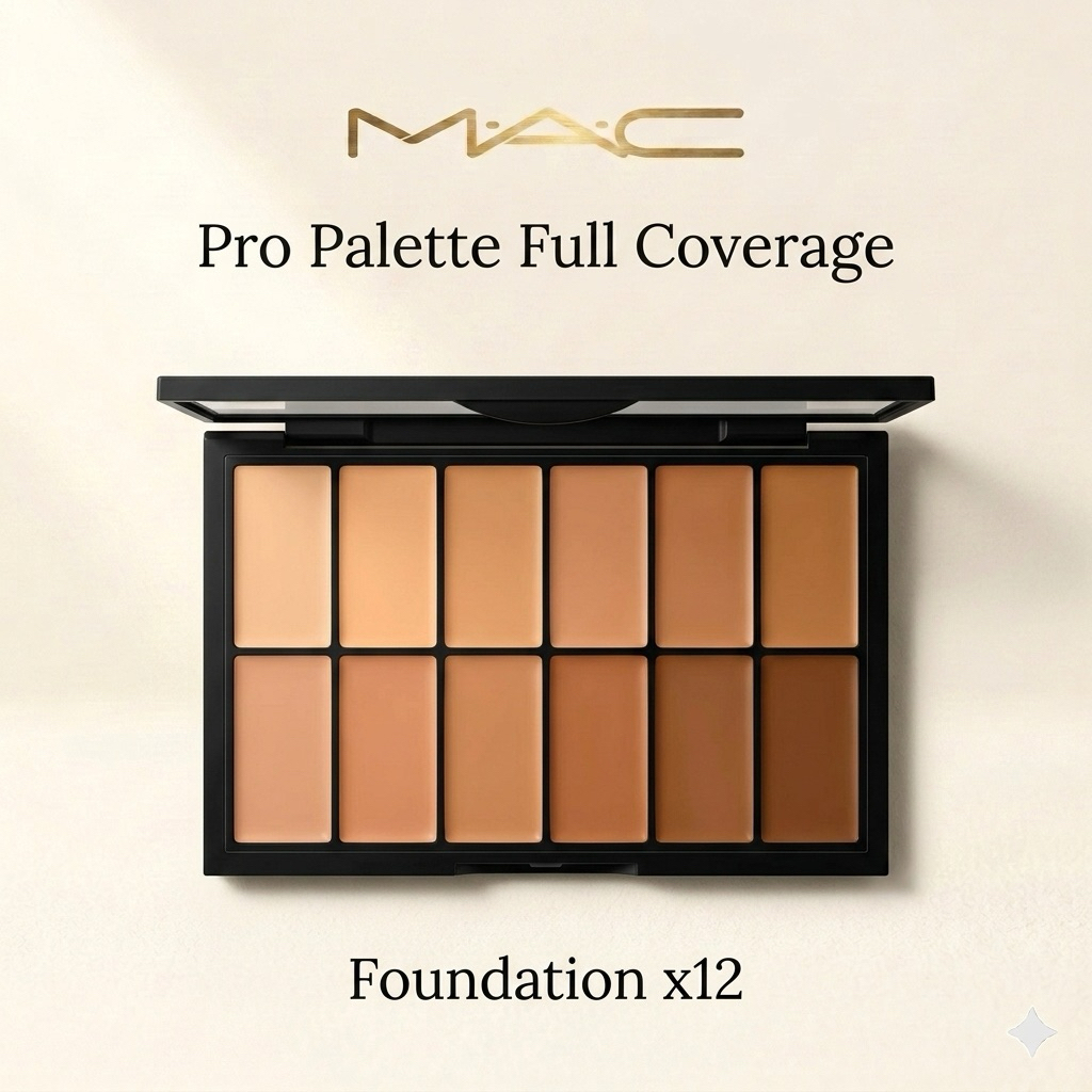 🤍M.A.C🖤 ฉลากไทย/พร้อมส่ง พาเลทรองพื้นอเนกประสงค์ PRO PALETTE FULL COVERAGE FOUNDATION X 12