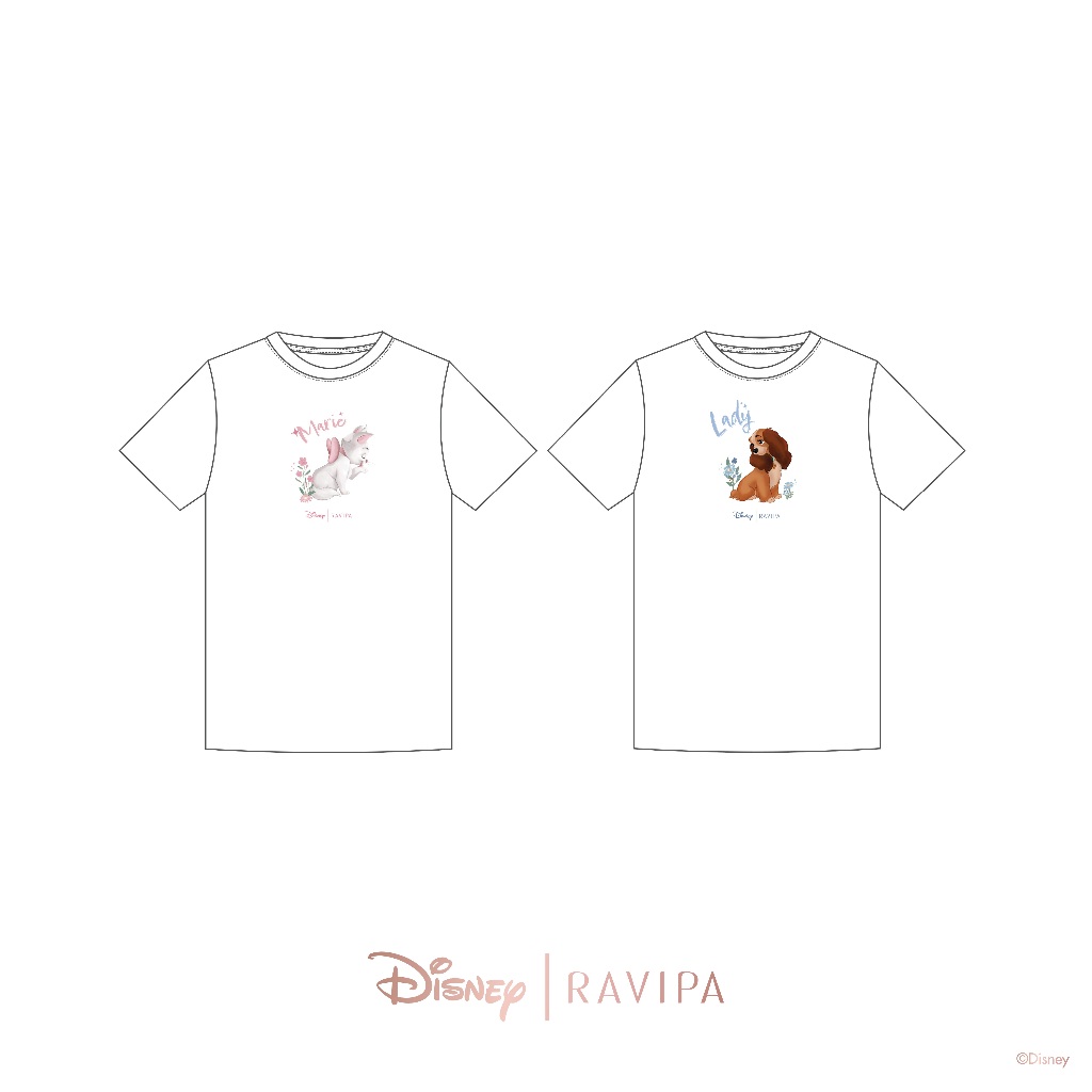 Ravipa | Marie & Lady T-Shirt (แมวมารี & เลดี้) - เสื้อ