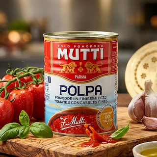 MUTTI POLPA FINELY CHOPPED TOMATOES 2.5kg มะเขือเทศบดละเอียด ขนาด 2.5 kg