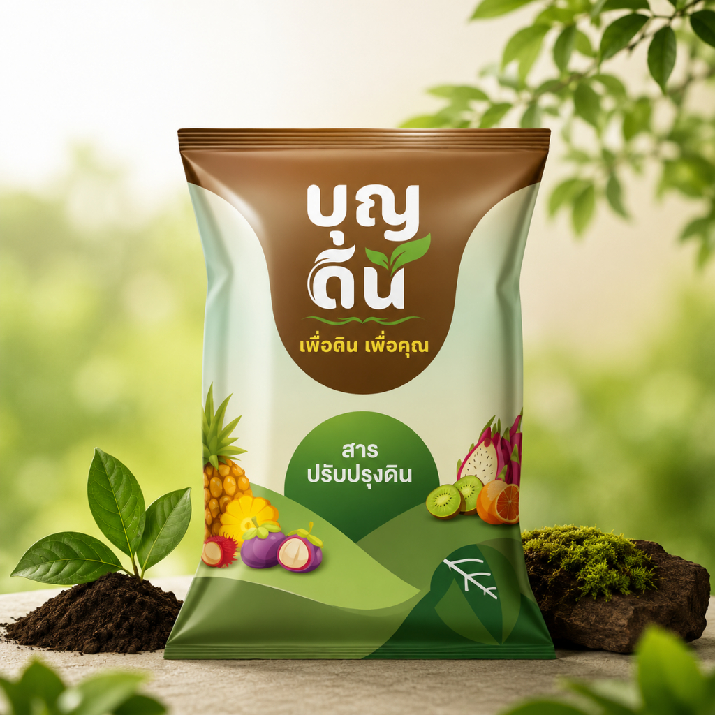 บุญดิน (สารปรับปรุงดิน) สูตรใหม่ เกษตรรับทราบ แก้ดินแน่น เพิ่มรากฝอย