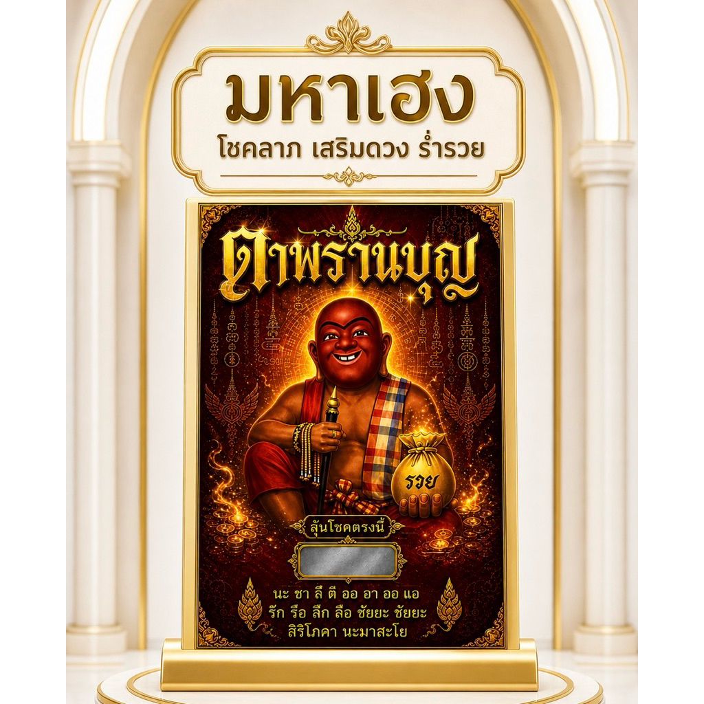 บัตรขูดตาพรานบุญตัวเลข 4 หลัก มหาเฮง