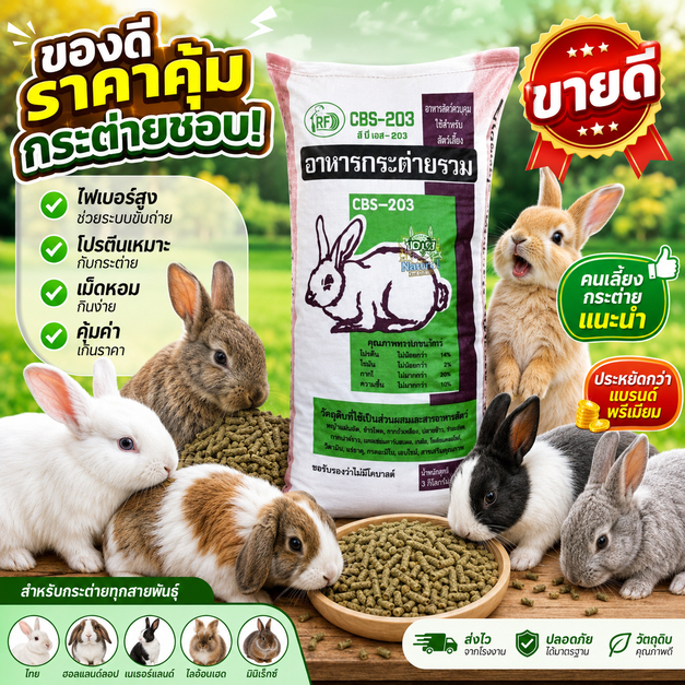 อาหารกระต่าย 200กรัม CBS-203
