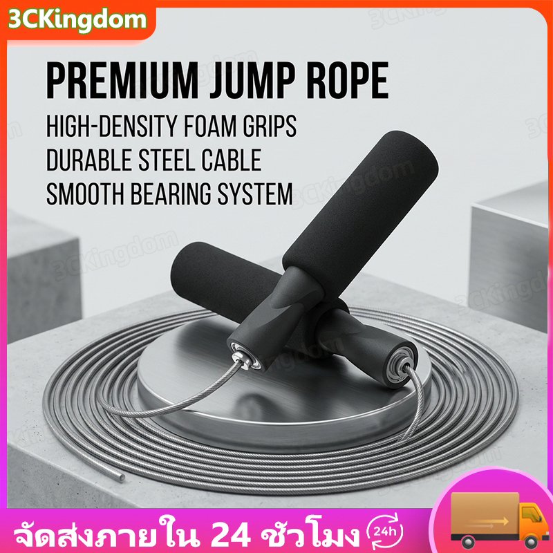 เชือกกระโดด เชือกกระโดดออกกําลังกาย jump rope workout boxer skip กระโดดเชือก เชือกกระโดดนักมวย ด้ามจับบุนุ่มกระชับมือ