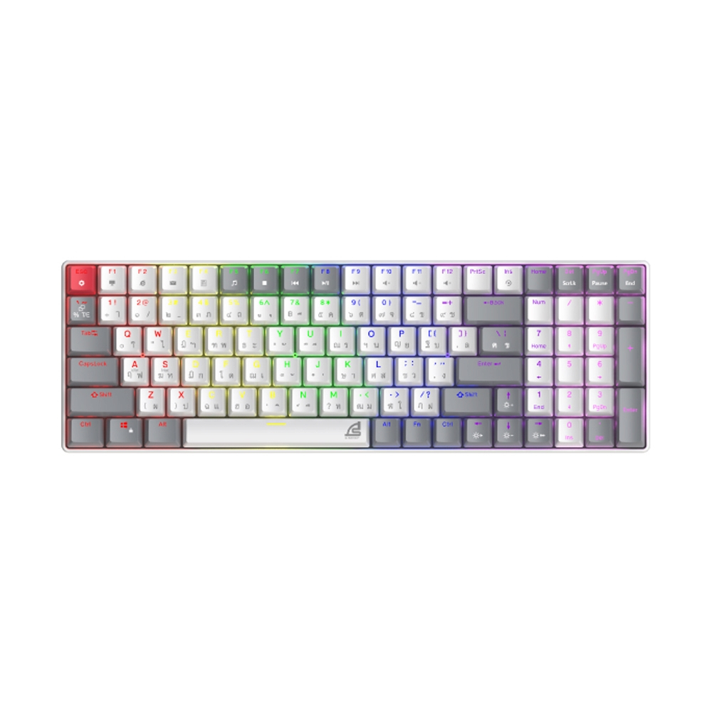 KEYBOARD SIGNO KB723 MOBILUS WHITE (BROWN SWITCH คีย์บอร์ด)
