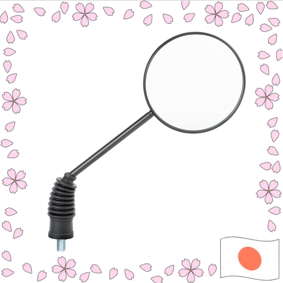 TANAX Napoleon Radical Motorcycle Mirror Adjustable Thread Black Rearview【ส่งตรงจากญี่ปุ่น】