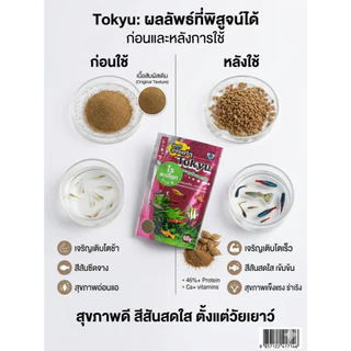 Tokyu ไรแดงอบแห้ง (ละเอียด/หยาบ) อาหารพรีเมียมเร่งโต ปลาบอลลูน ปลากัด ปลาสวยงามทุกชนิด (60g)