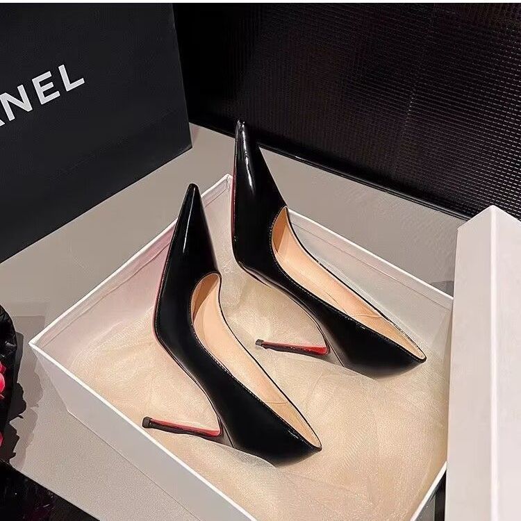 High Heels - New Black Red Bottom High Heels for Women, Fine Heels, Spring/Summer 2025, Beautiful an