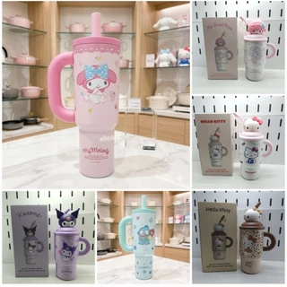 พร้อมส่ง แก้วน้ำสแตนเลสซานริโอ้มีหูจับ เคลือบเซรามิก 1200 มล สแตนเลส304 650ml ลายลิขสิทธิ์แท้
