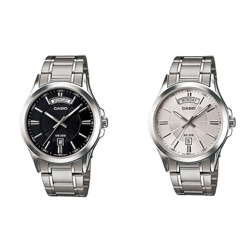 CASIO นาฬิกาข้อมือผู้ชาย สายสแตนเลส รุ่น MTP-1381D,MTP-1381D-1A,MTP-1381D-7A