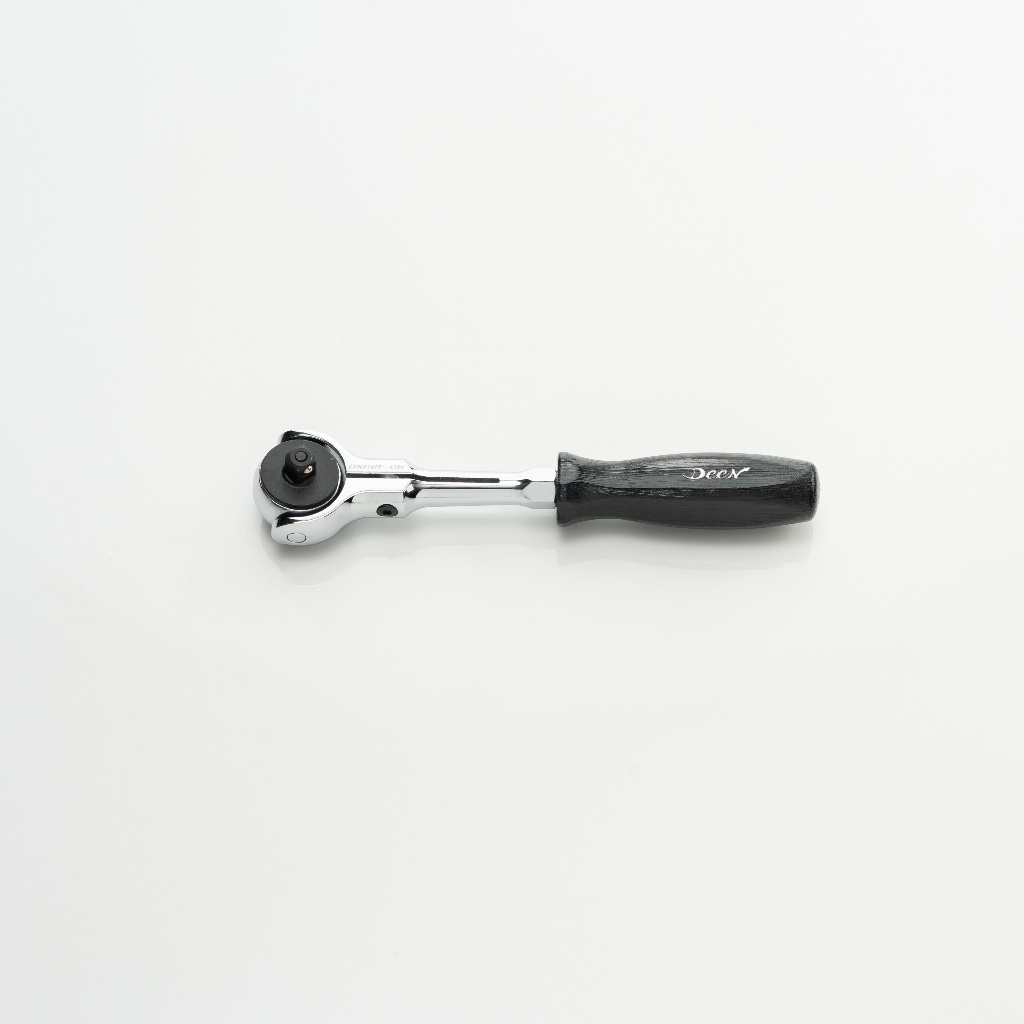 DEEN NO.DNR2F-06 Ratchet Swivel 1/4"sq. Round Head (72Teeth) 155mm.