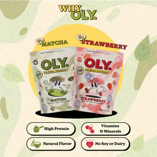 [Bundle] OLY. Go Plant-Based High Protein Cereal Strawberry & Matcha 270g โอลี่ รสสตอเบอร์รี่ และ มัทฉะ 270g (เซ็ตคู่)