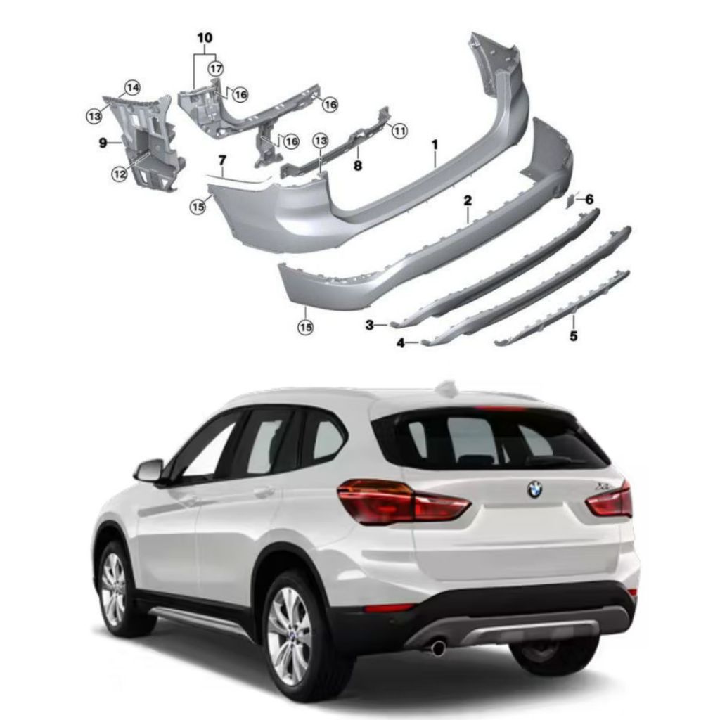 พร้อมส่ง! อะไหล่ โครงกันชนหลัง BMW X1 F48  ของใหม่