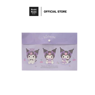 Moshi Moshi แฟ้ม แฟ้มใส่เอกสาร แฟ้มกระดุมขยายก้น A4 ลาย Kuromi ลิขสิทธิ์แท้จากค่าย Sanrio รุ่น 6100007103-7104