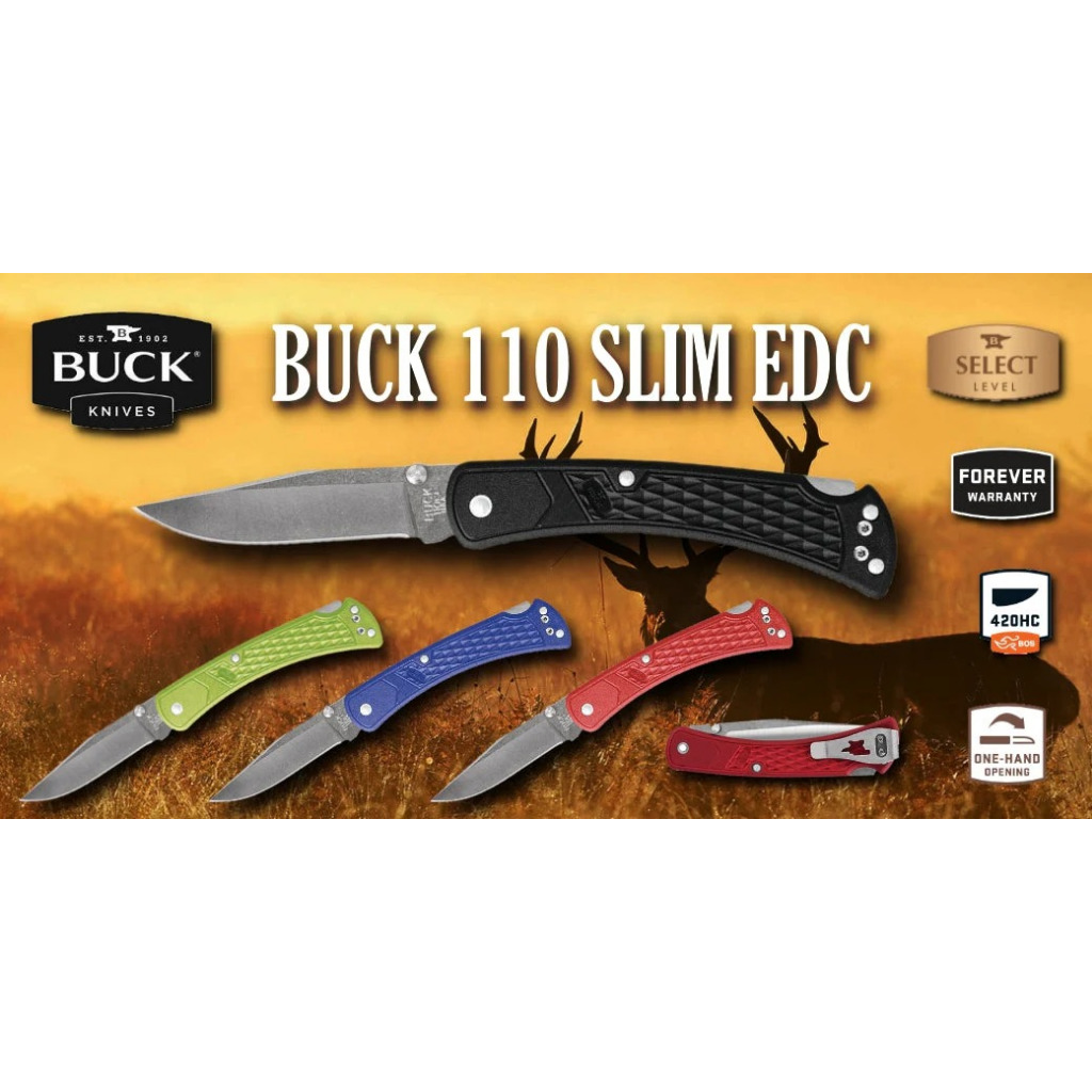 Buck 110 Slim Select มีดที่พัฒนาจาก 110 Folding Hunter รุ่นดั้งเดิม แต่ลดน้ำหนักให้เบาลง