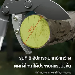 กรรไกรตัดกิ่ง เหล็ก SK5 ด้ามยาว ปรับควายาวได้ 65-100cm ใบมีดคม ตัดกิ่งไม้ใหญ่ อุปกรณ์ทำสวน ตัดกิ่งไม้