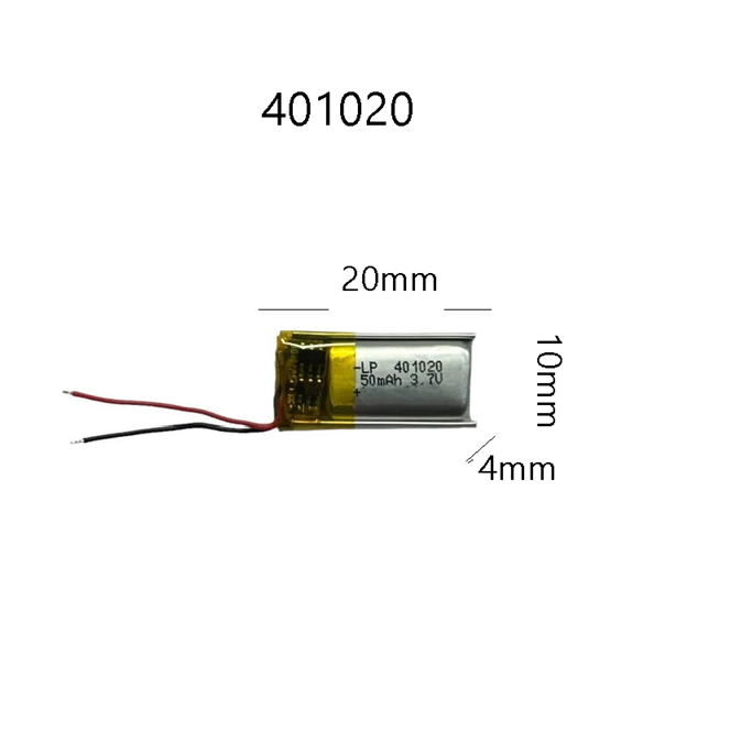 401020 แบตเตอรี่ 3.7v สำหรับหูฟัง บลูทูธ Li-polymer Rechargeable Battery