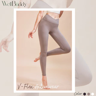 WellBuddy V-Flex เลกกิ้งออกกำลังกาย กางเกงเลกกิ้ง กางเกงโยคะ เอวทรงวี พรางหุ่น (V-Flex Leggings)