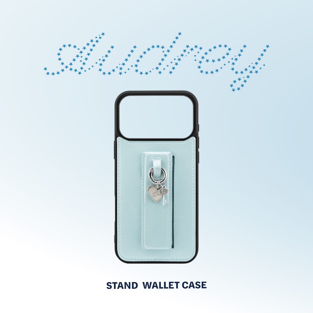 GAALS Audrey Stand Wallet Case in Blue เคสโทรศัพท์ มีขาตั้ง ใส่บัตรได้