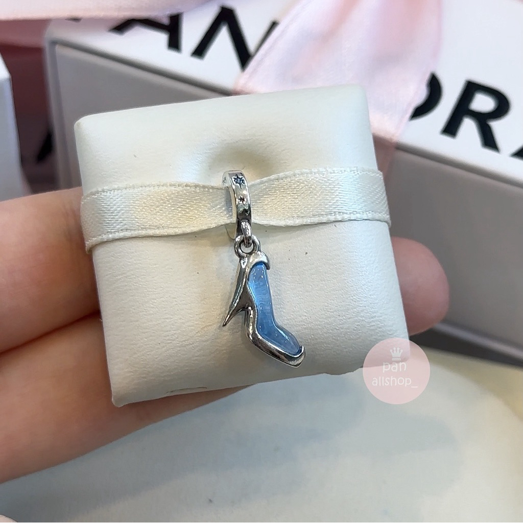 (ของแท้100%) Pandora silver hanging charm Cinderella ซินเดอเรลล่า รองเท้า Disney