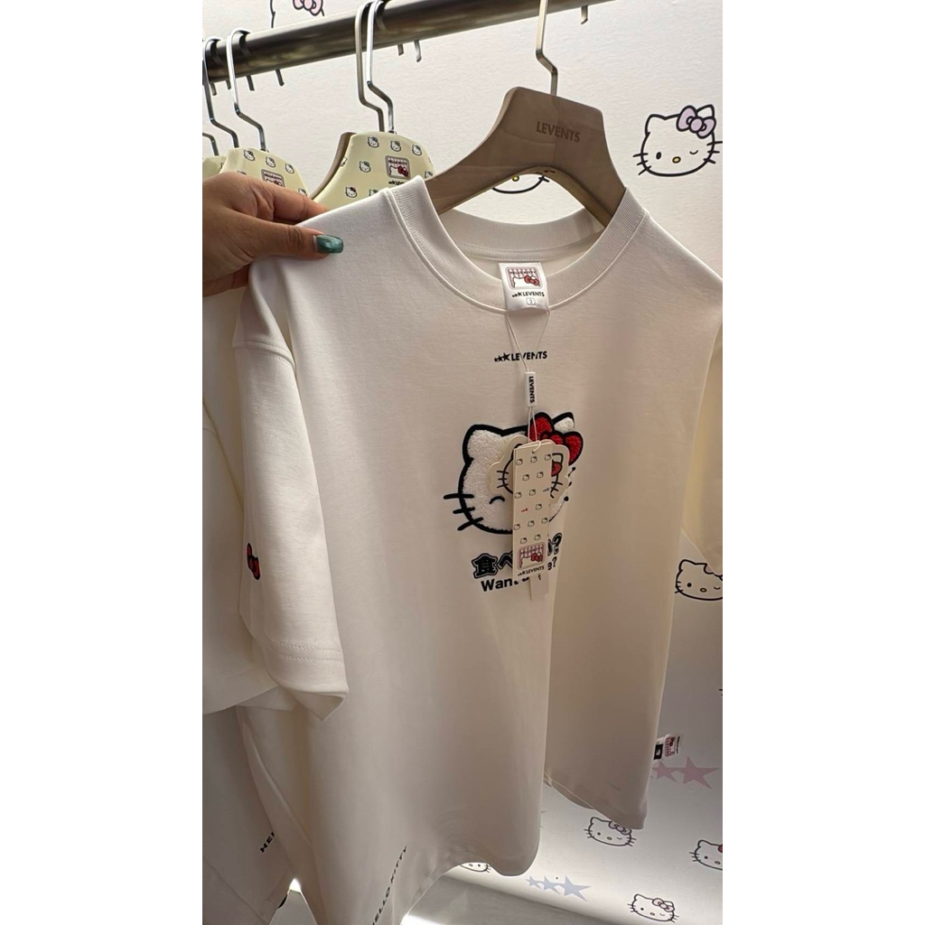 เสื้อยืด Levents x Hello Kitty สีขาว ไซส์2 พร้อมส่ง