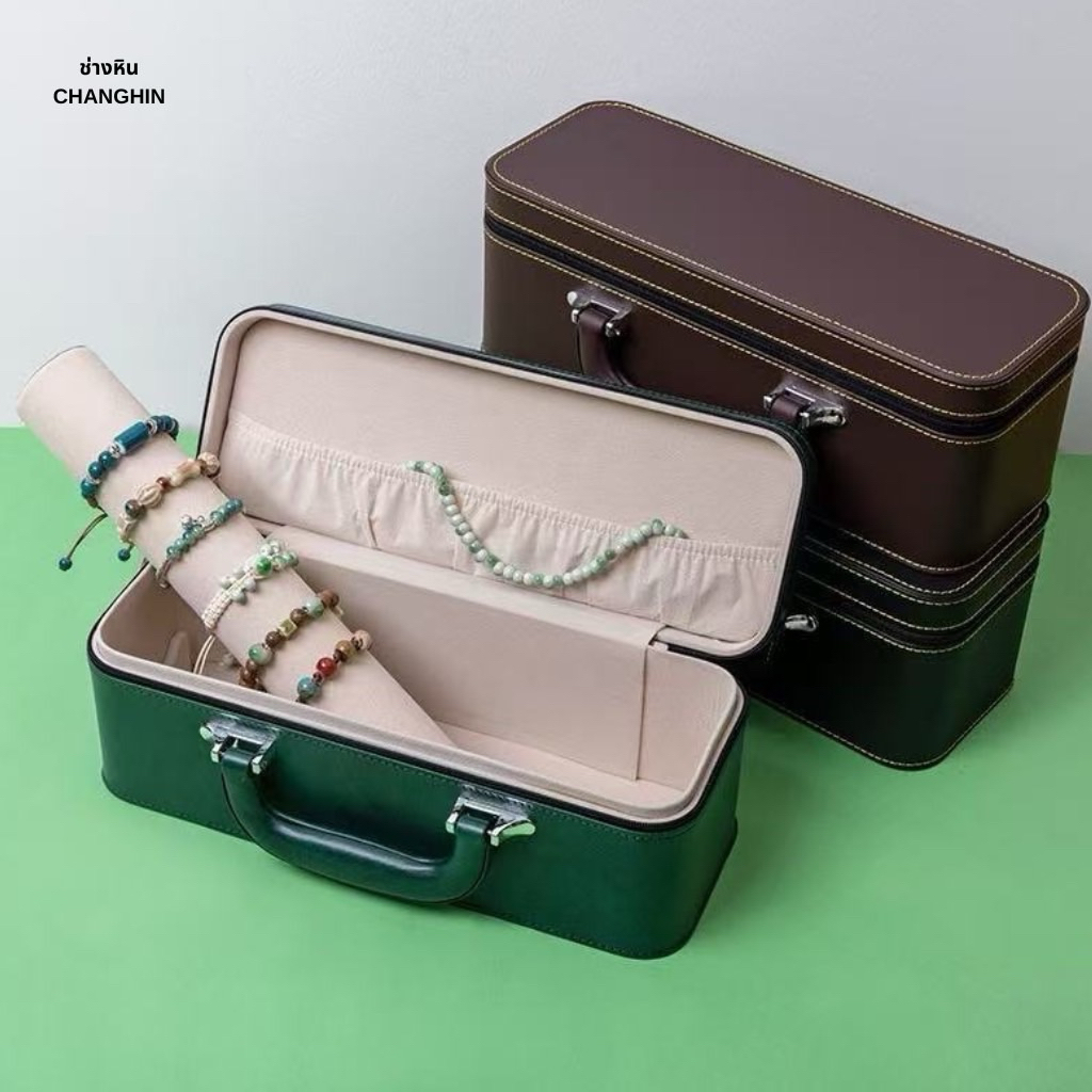 Luxury Crystal Case กล่องสำหรับเก็บ งานกำไล งานสร้อยข้อมือ นาฬิกา งานหยก เนื้อผ้ากำมะหยี่ ทรงสวยหรูหราเหมาะพลังงานดีดี