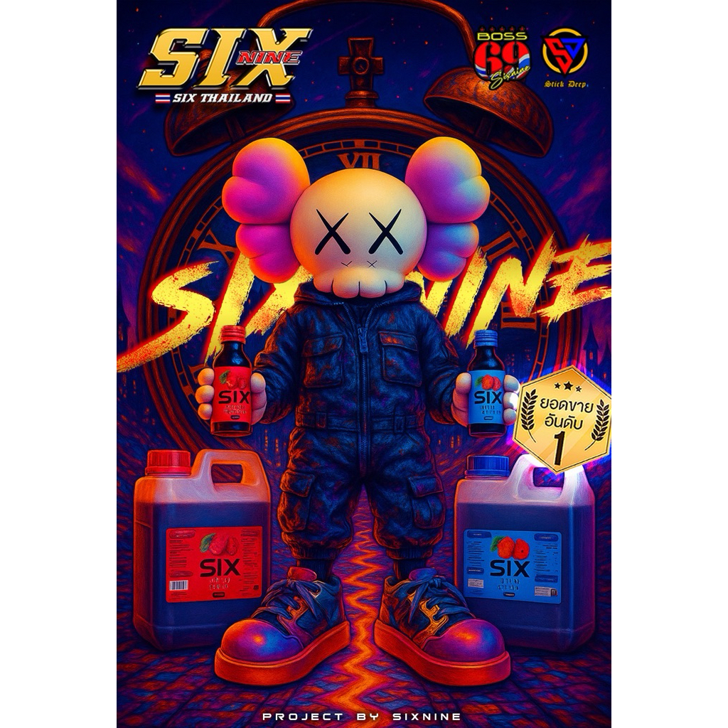 Sixไซรัป10แกลลอน(1ลัง)ของแท้100%มีอย.