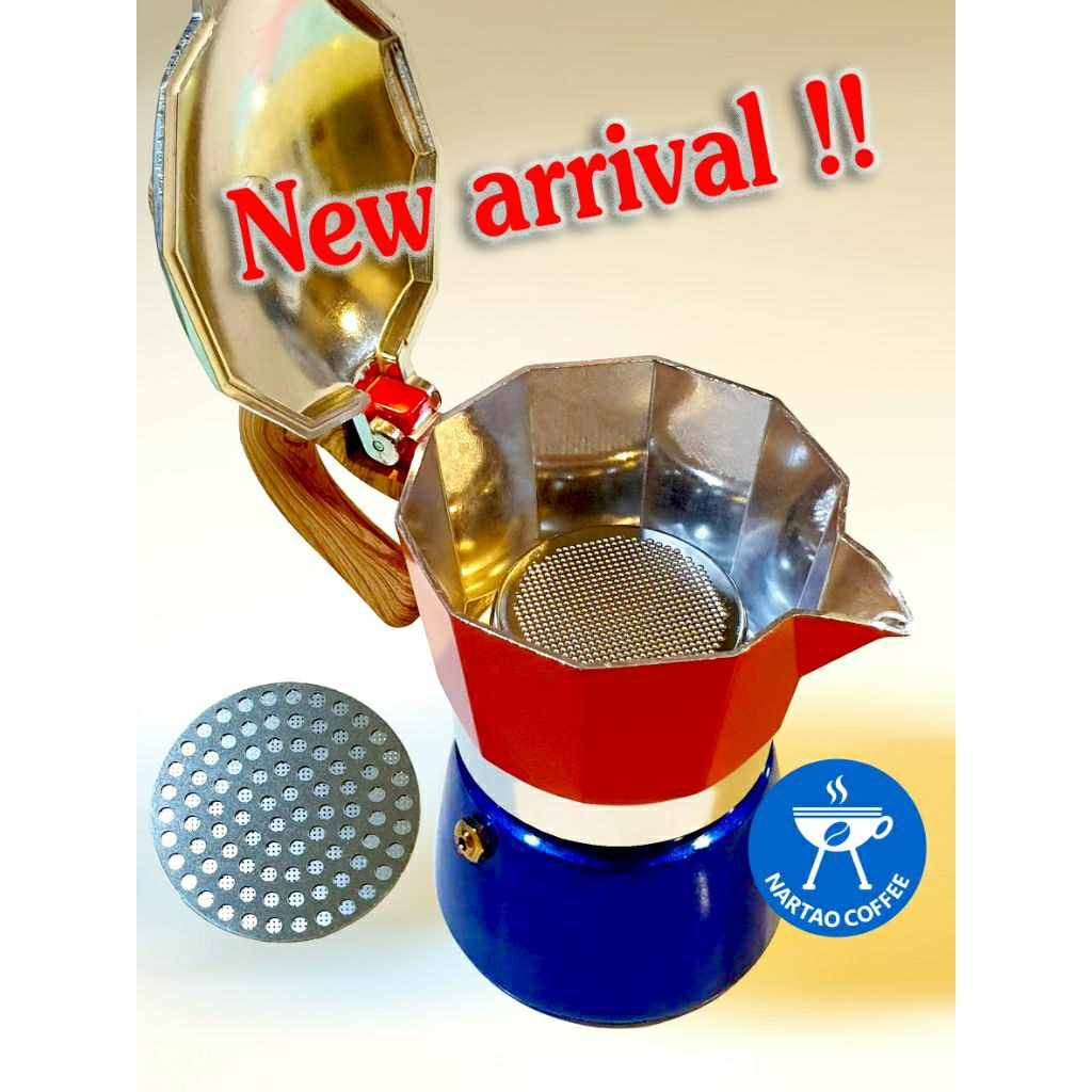 โมเกสพรสโซ คัสตอมเมด (Mokaespresso - Custom made) เครื่องชงกาแฟโมก้าพอตรุ่นอัพเกรด หัวชงแบบ basket 54 มม. พร้อมกรองกาแฟ