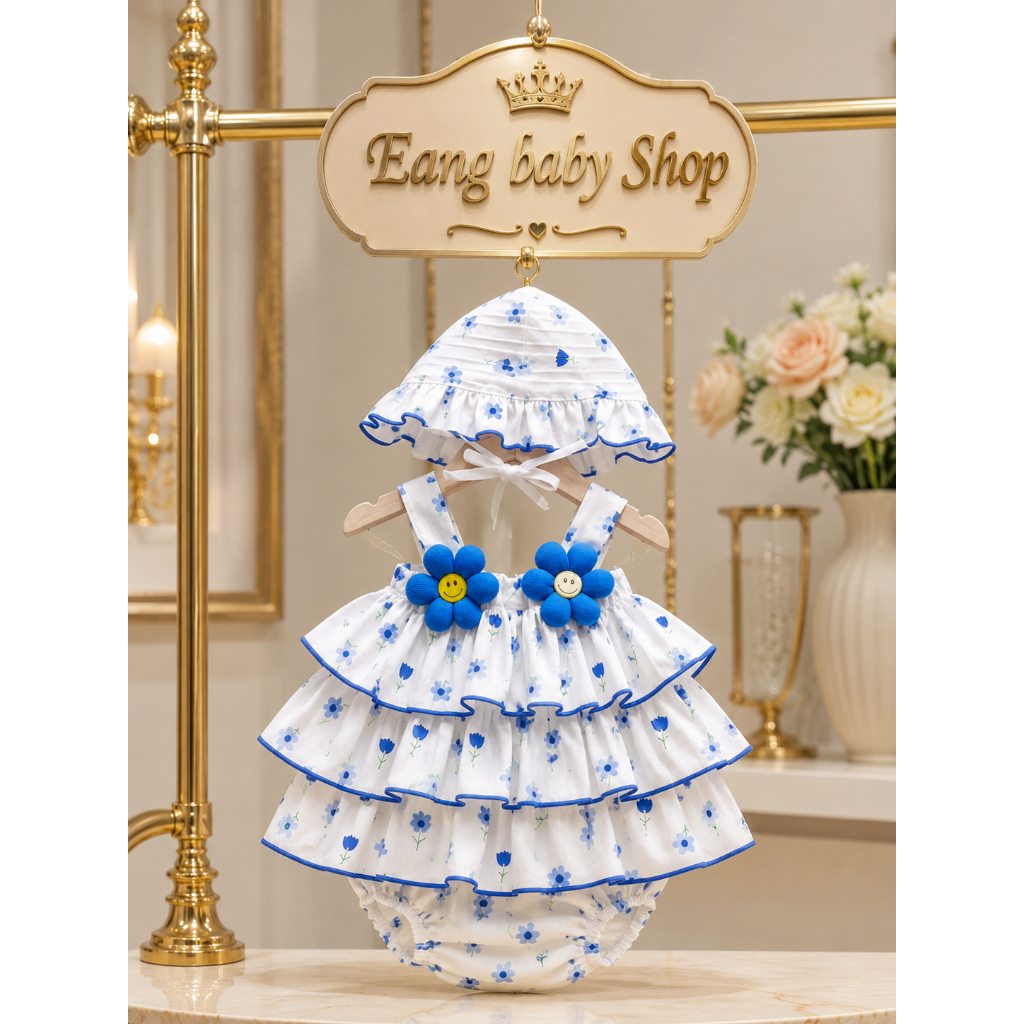 ชุดบอดี้สูทกระโปรง3ชั้น+หมวก ใส่หน้าร้อนน่ารัก(เด็กแรกเกิด-1ขวบ) ราคา ถูกที่สุด ดีลบีเคเค แกลเลอรีภาพที่ 9