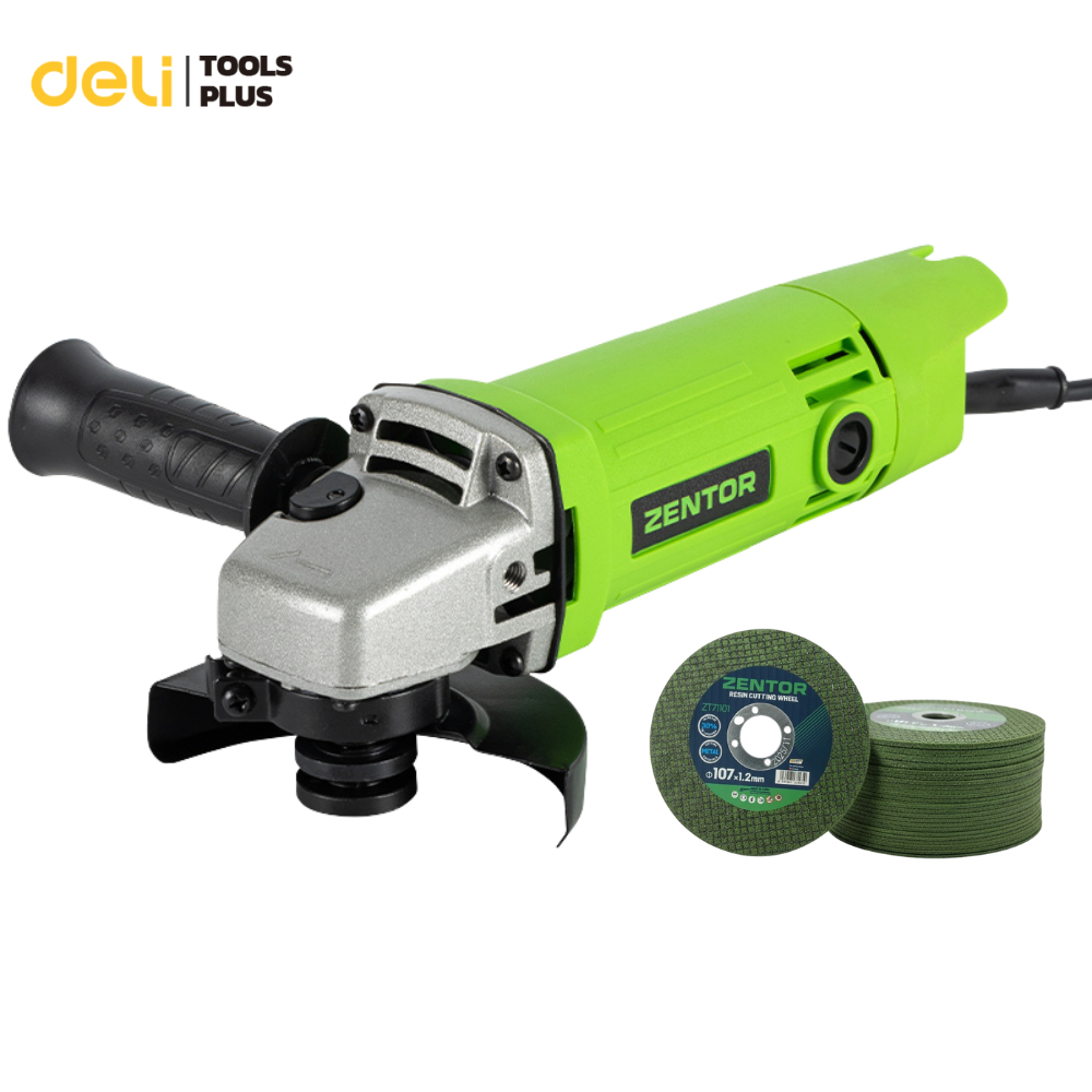 [ฟรีแผ่นตัด10 ชิ้น] Deli หินเจียร์ไฟฟ้า เครื่องเจียร์ ลูกหมู ขนาด4 นิ้ว 680W 12000รอบ/นาที ระบายความร้อนดี Angle Grinder