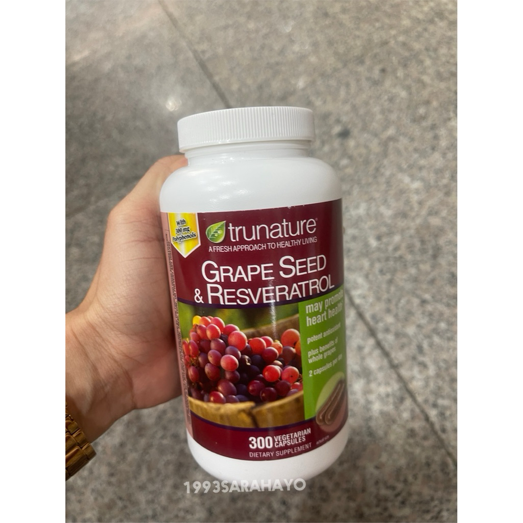 TruNature Grapeseed with Resveratrol 300 Capsules รสเมล็ดองุ่นผสมเรสเวอราทรอล