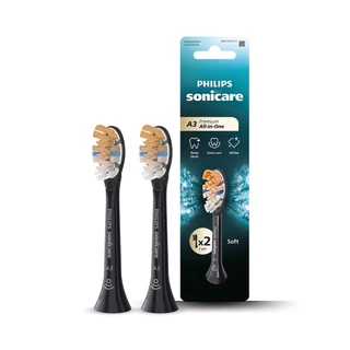 Philips Sonicare ฟิลิปส์ หัวแปรงสีฟันไฟฟ้า A3 Premium All-in-One (สีดำ) แพ็ค รุ่น HX9092/96