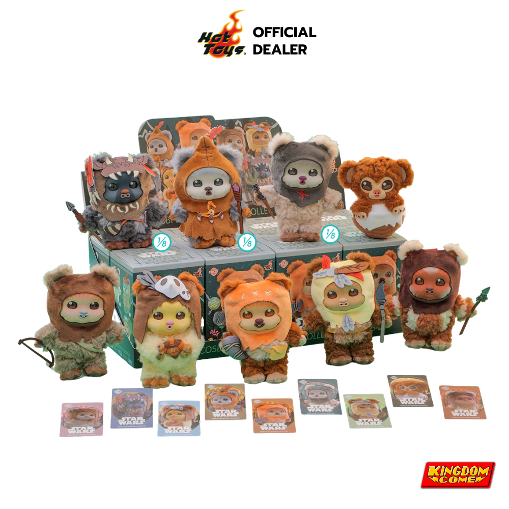 Hot Toys Blind Box ฟิกเกอร์ ของสะสม PPLU114N - Star Wars - Ewok Cosbi Plush Keychain (Set8)